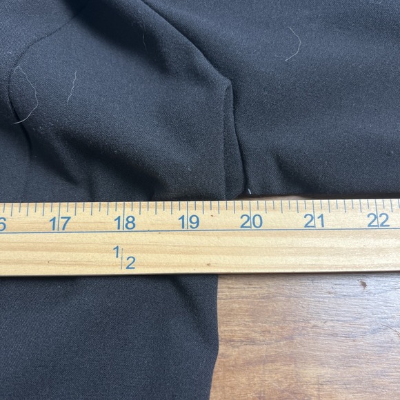 Vtg Pants Suit Dressy Black Fitted Wide Leg Retro 12P Party Glam Formal - Picture 8 of 16